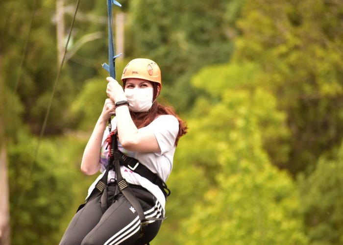Jungle top Zipline Suspension Bridges Plus Monkeys and Sloth Hangout